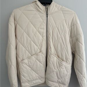 Women’s Wild Fable Off-White Quilted Jacket Size Medium